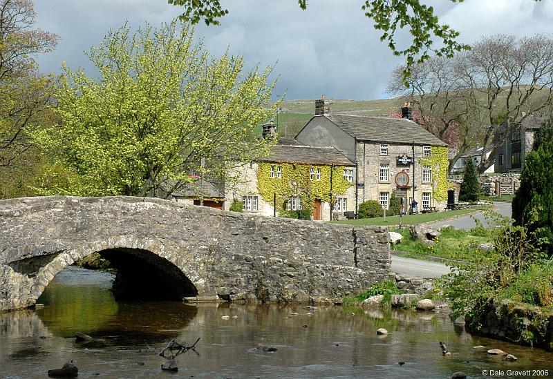 Yorkshire-and-Skye-017.jpg - "Lister Arms"  -  by Dale Gravett. - The Lister Arms and bridge at Malham.